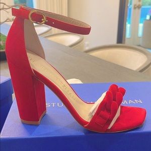 Stuart Weitzman Amelina block 100 chain sandal